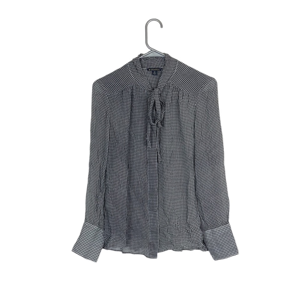 Brooks brothers houndstooth silk blouse size 10